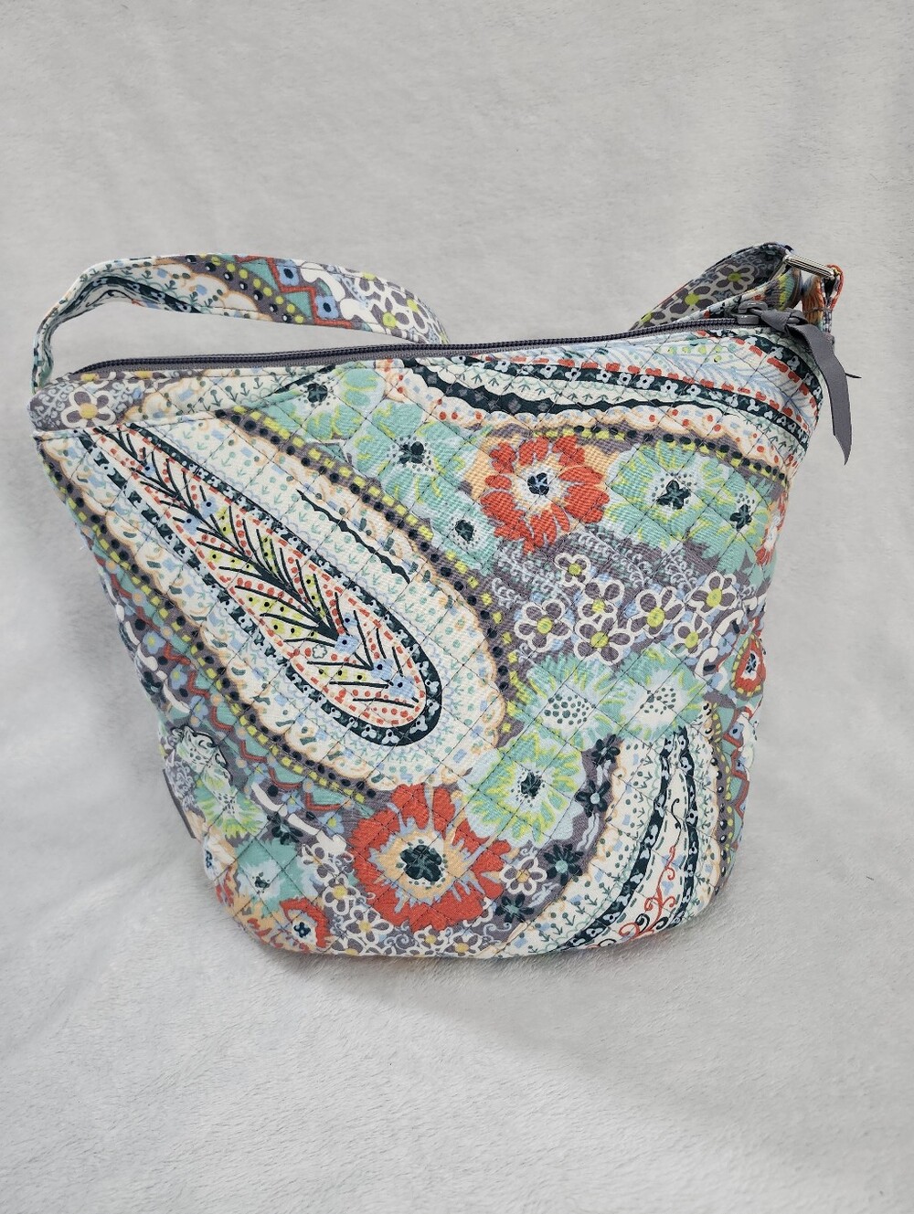 VERA BRADLEY Bucket Crossbody Shoulder Bag Multicolor Paisley